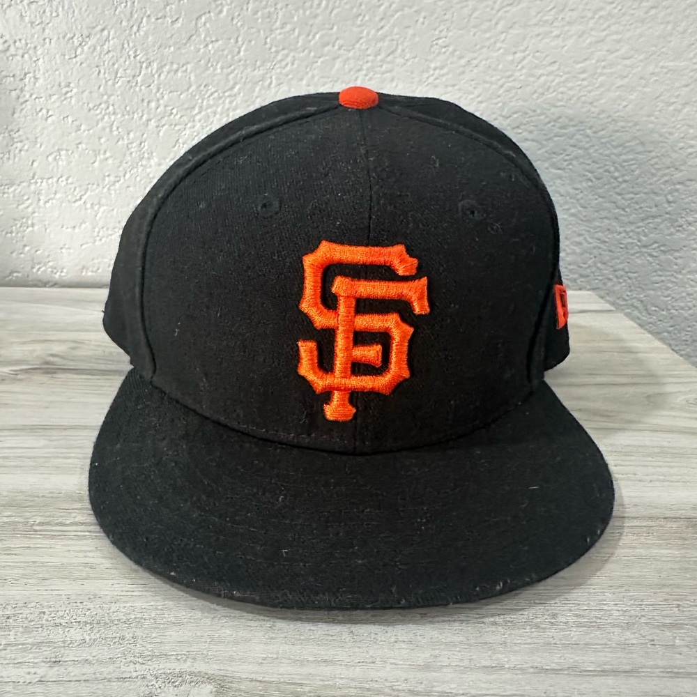 New Era 5950 Men Women Cap San Francisco Giants Black On Field Game Fitted Hat